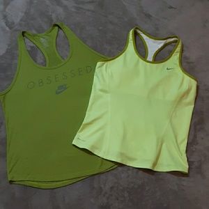 Nike Lime Green Racer Back 2pc Bundle size L/XL